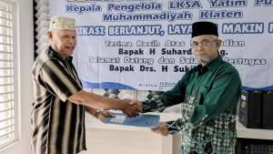 Serah Terima Jabatan Kepala Pengelola LKSA Yatim Putra Muhammadiyah Klaten: Estafet Kepemimpinan dari Bapak H. Suhardi, S.Ag kepada Bapak Drs. H. Sukijo, M.Pd